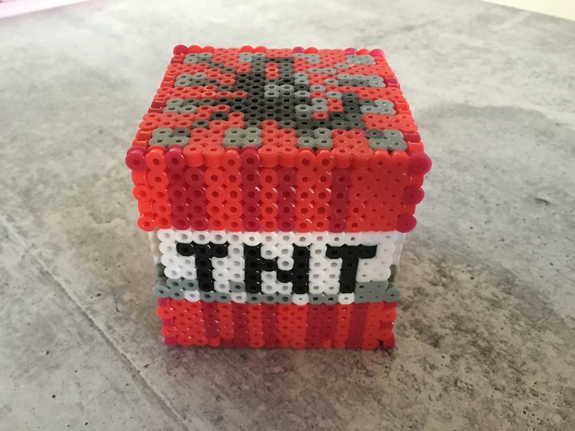 Perler Bead Minecraft TNT Etsy