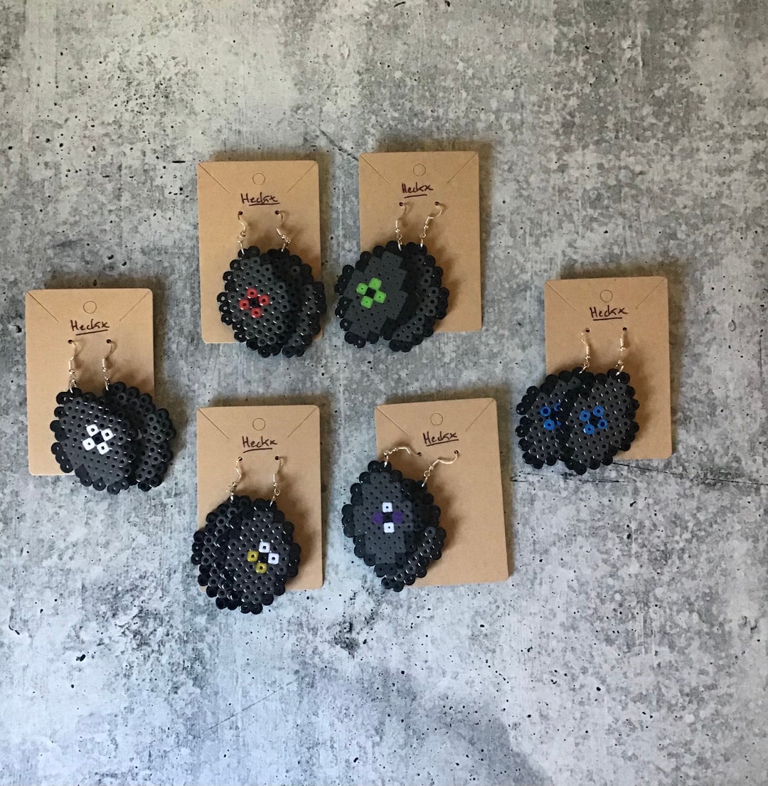 Perler Bead Minecraft Disc Earrings Etsy