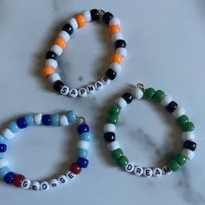 Dream Team Beaded Bracelets, Dream SMP Bracelets