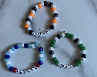Dream Team Beaded Bracelets, Dream SMP Bracelets