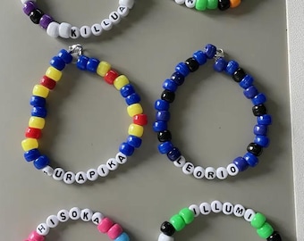 Pulseras de cuentas con el personaje de anime Hunter