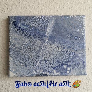 Abstract acrylic painting on canvas (pour art) - hurricane