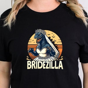 Bridezilla Vintage Sunset T-Shirt, Funny Joke Monster Tee, Future Bride Gift Shirt