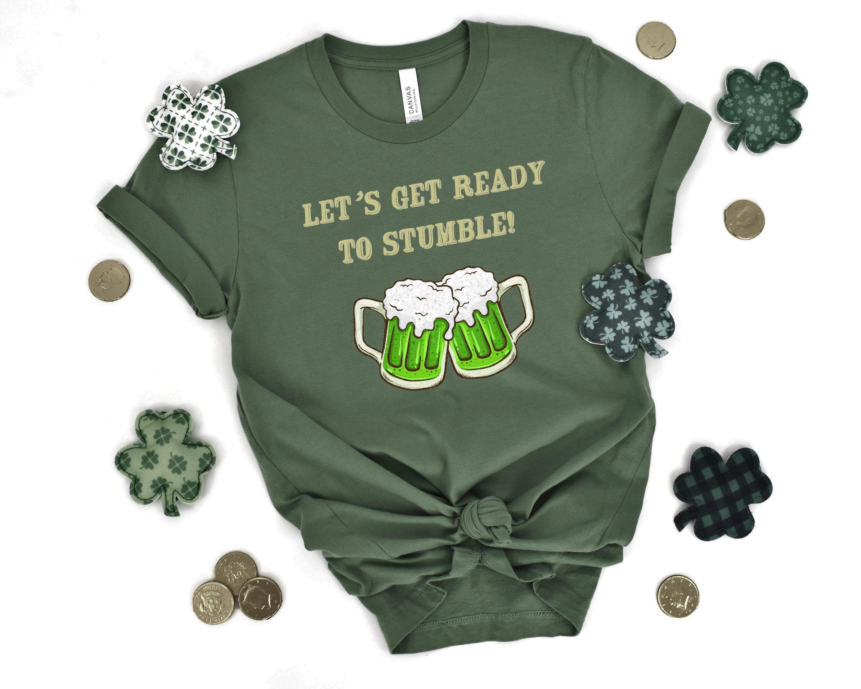 Funny St Patricks Day T-shirt Distressed Let's Get Ready - Etsy