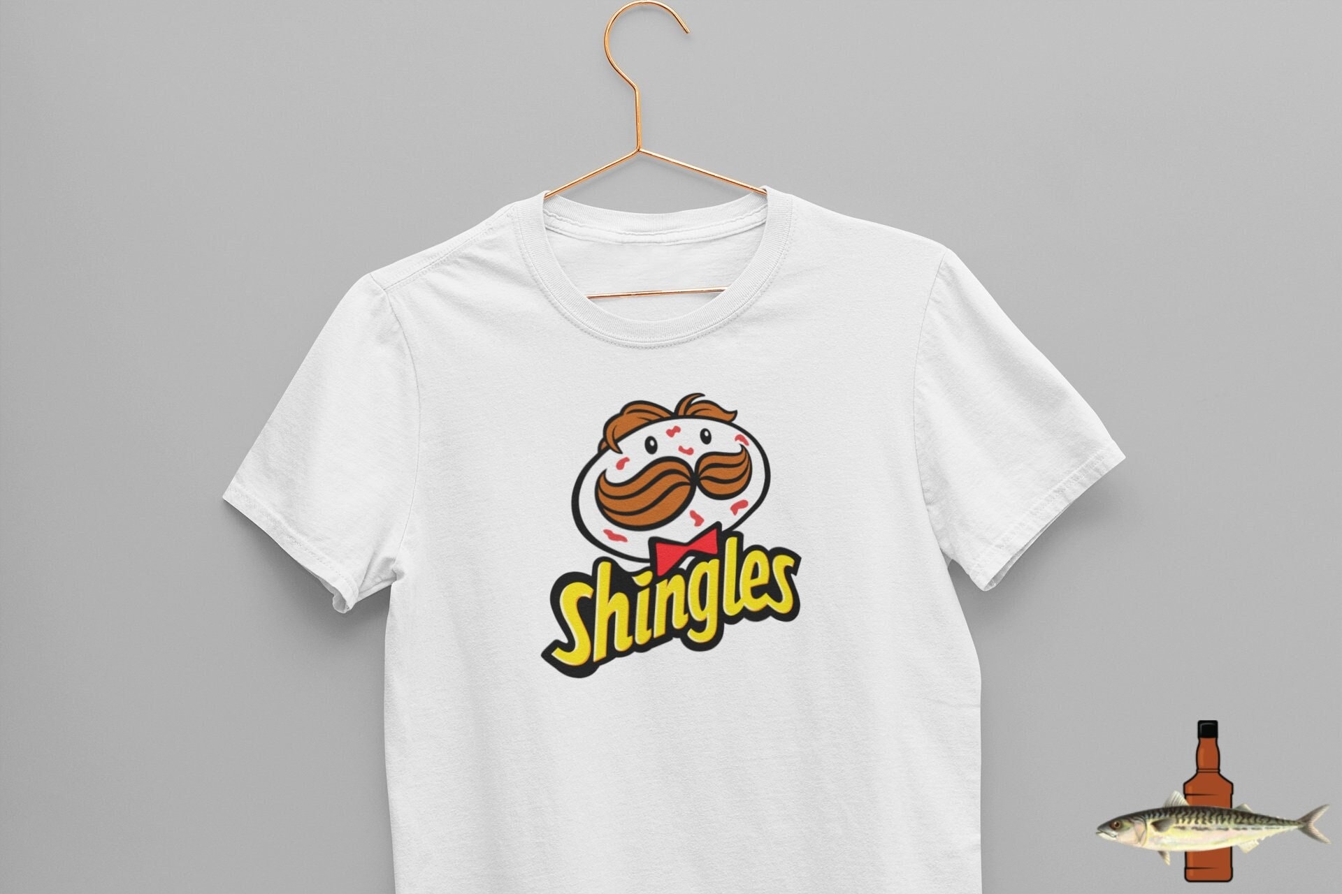 Funny Brand Inspired Food Joke Logo Shingles Pun Etsy