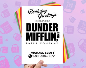 Birthday Greetings - from Dunder Mifflin & Vance Refrigeration - The Office USA - A4