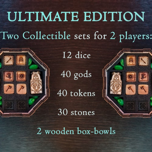 Orlog Board Game / Viking Dice Game Etsy