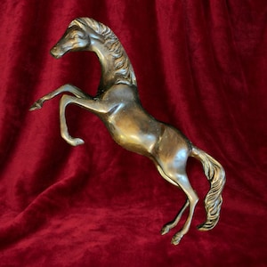 Heavy Vintage Brass Horse- GREAT Project or Trophy Piece!