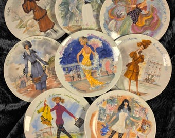Vintage Limoges Women Of The Century Couture Fashion Plates - Single or Lot!