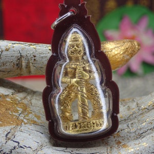 Tao Wessuwan Holy Thai Amulet /  Giant Tao Talisman Pendant Buddhism / Thao Wessuwan / Guardian