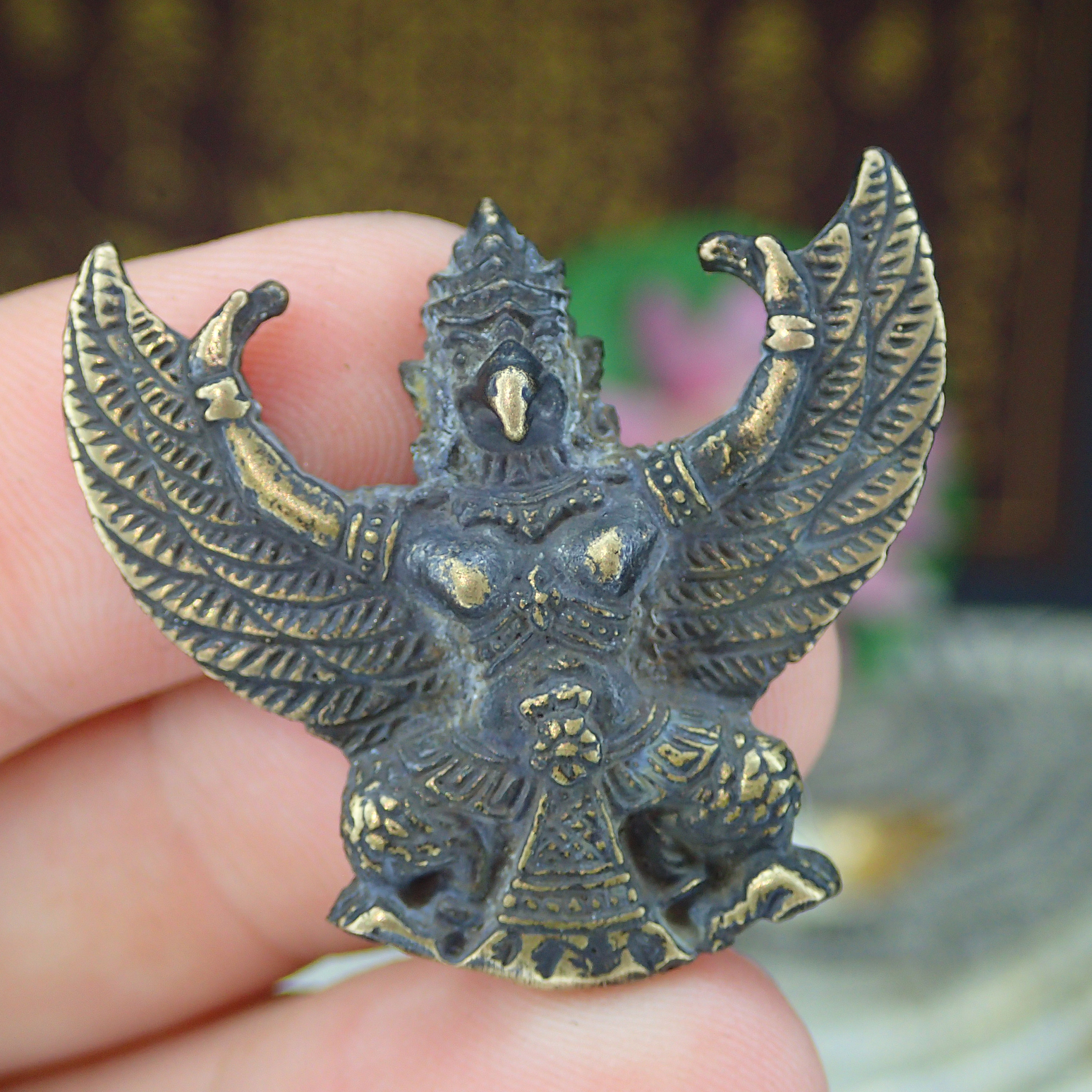 Garuda Holy Thai Amulet / Magic Bird Buddhism Talisman / Charm Rare God