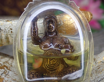 Mae Pher Love Thai amulet / Charm Buddhism Talisman / E-Pher Small Buddha amulet Rare Collectible / Prai Oil