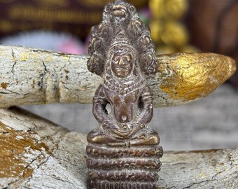 Phra Buddha Statue / seltener Buddhismus Talisman / Sammler Messing Amulett / kleiner Buddha Amulett / Buddha NakProk