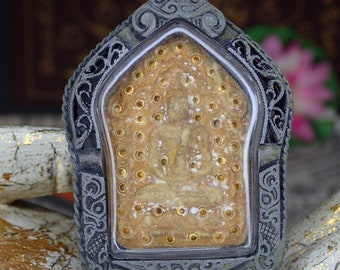 Phra Khun Paen / Holy Thai amulet / Charm Buddhism Talisman /  Buddha Nakprok / Collectible / Small Buddha Amulet