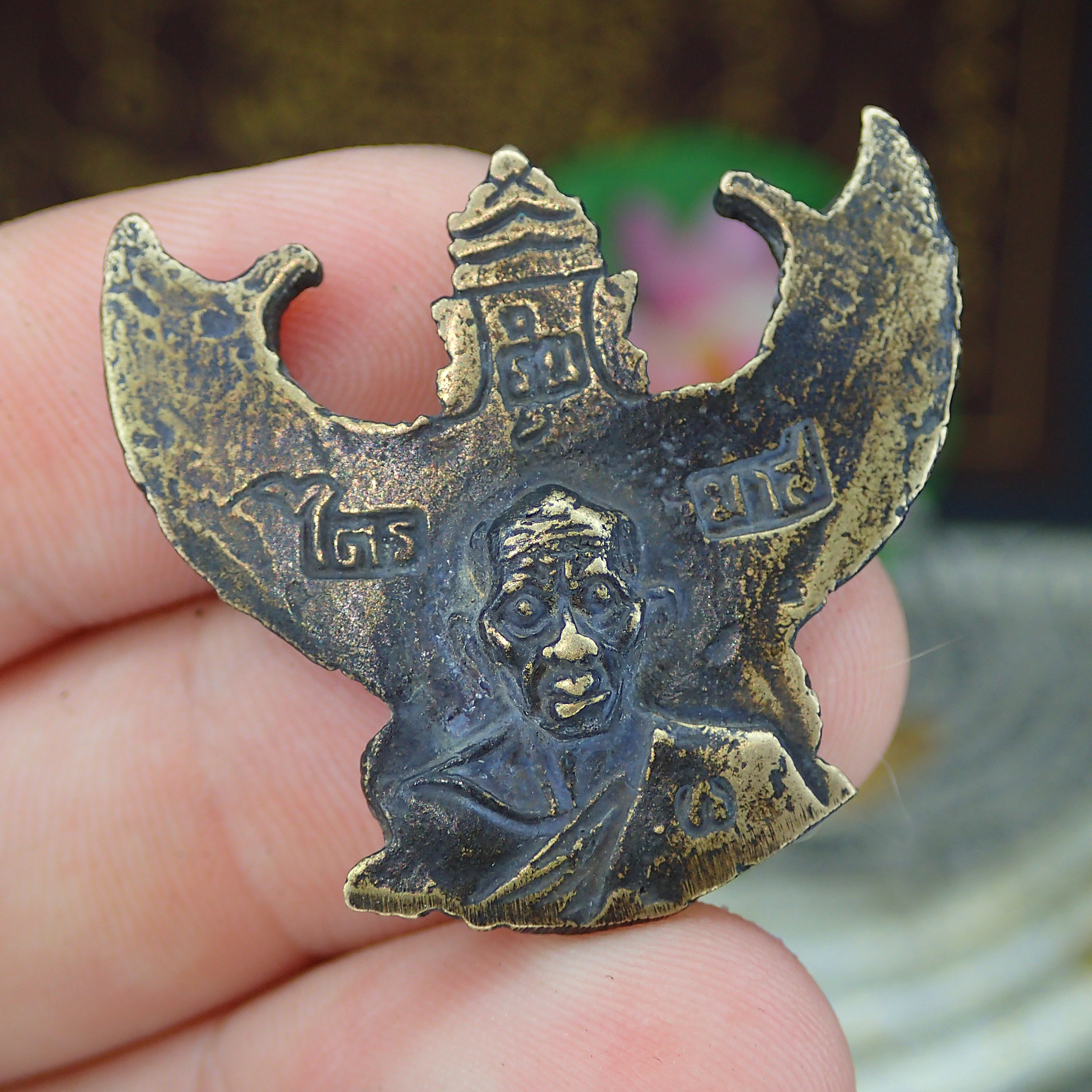 Garuda Holy Thai Amulet / Magic Bird Buddhism Talisman / Charm Rare God