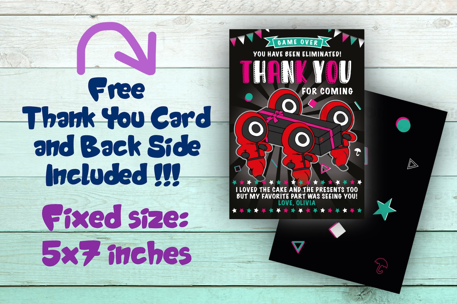 Squid Game Invitation for Birthday Party Digital Halloween Etsy Singapore