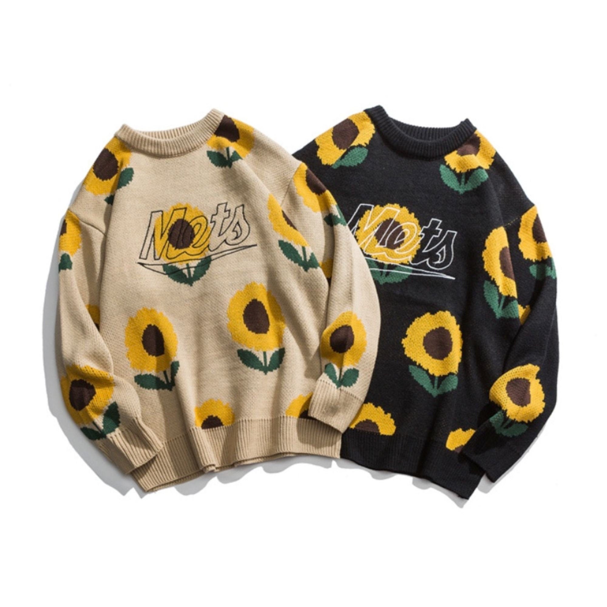 Sunflower Jacquard Knit Embroidered 