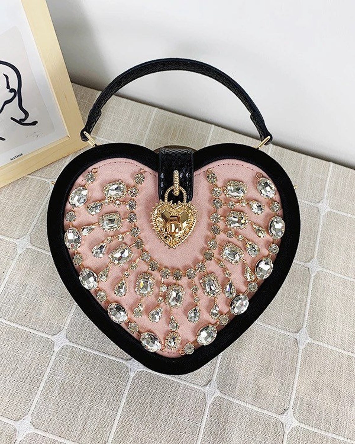 Elegant Design Heart Shape Ladies Handbag Women Shoulder Bag | Etsy