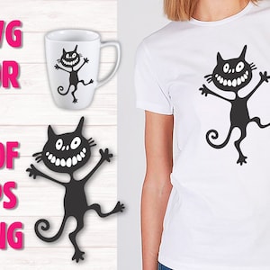 Angry Cat SVG, Забавный кот SVG, Сумасшедший кот svg, Файл Cricut Cut, Силуэт клипарт png, eps, ai, cdr, pdf