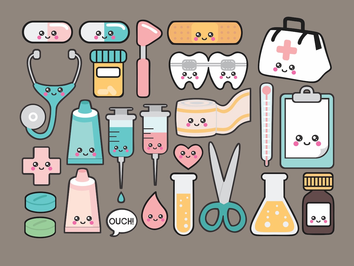 BUNDLE Children's Doctor Stickerssvg Png Pdf Ai Cdr Etsy