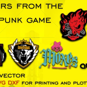 Adesivos Cyberpunk 2077 em camadas Svg, Cdr, Ai, Pdf. PNG - Fundo Transparente. Adesivos Cyberpunk 2077