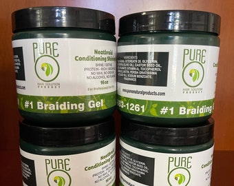 Pure O Natural Neatbraid conditioning Shining Gel 16 OZ*4P