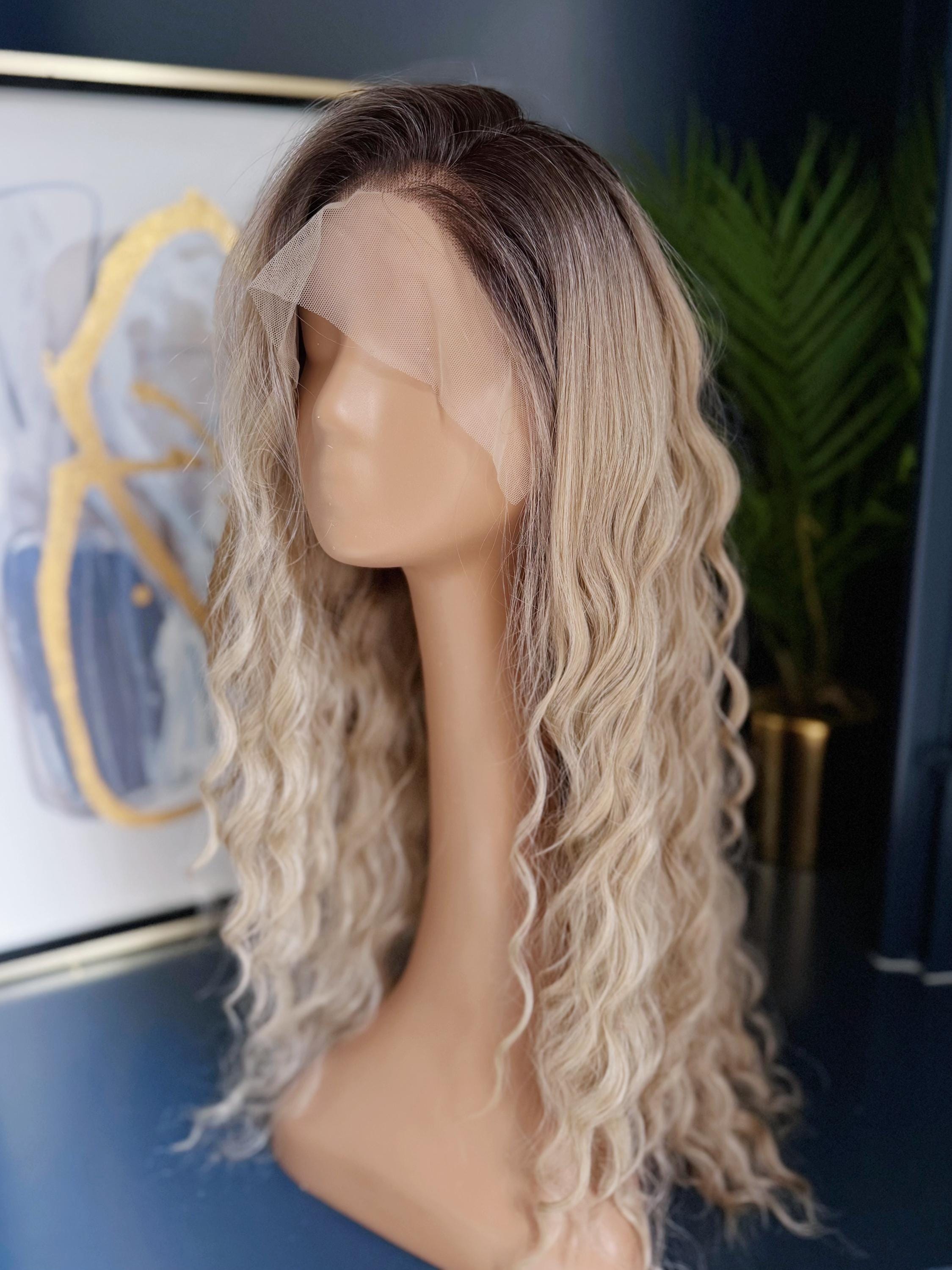 White Blonde Lacefront Wig 22-26 inches lace front human wig - 26 main image 3