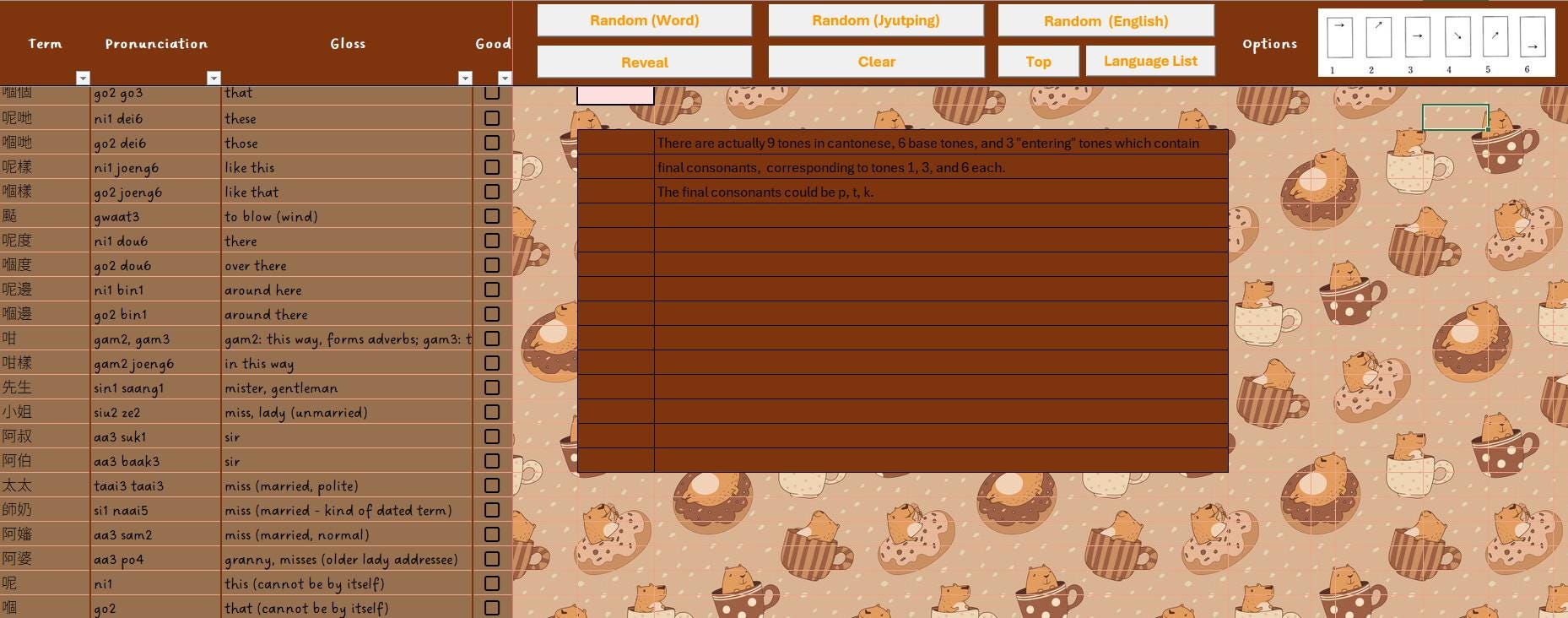 Ultimate Language Learning Tracker Excel Sheet With Colorful Buttons ...