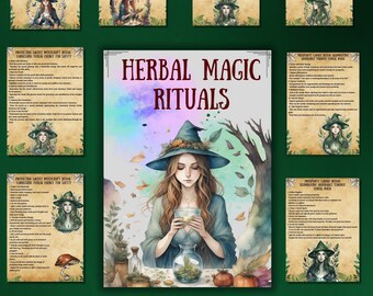 Rituali di magia erboristica segreta, pagine del Grimorio, Libro delle ombre stampabile, stregoneria delle erbe Wiccan, pagana, pagine BOS della strega verde