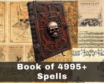 Secret 4995 Spell Book, Book of Shadows, Printable Grimoire, Wiccan, Witchcraft Spells, Magic pages, Occult, Witchy, BOS Spell