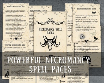 Grandi pagine di incantesimi di negromanzia, stregoneria, pagine di Grimoire, pagine del libro delle ombre, rituali, occulto, pagano, evocazione, spiriti