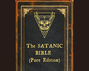 The Satanic Bible witchraft book, Antique witch book, Pagan, devil, Satanism, luciferianism, Occult Spellbook