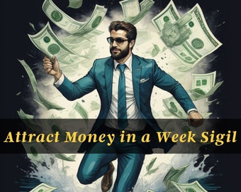 Secret Money sigil, money in a week sigil, magic, Manifest money ritual for wealth, printable witchcraft, sigil spell
