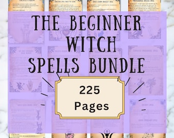 Witches Spells Bundle, Witchcraft Magic spellbook, Witchy, Wicca, Book of spells, Occult, Printable grimoire spells Pages, Witch Kit