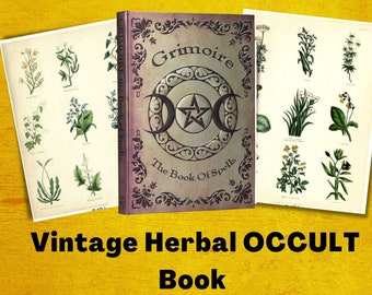 Vintage Book of Herbs, Occult books, 770 pages, Book of shadows grimoire, Beginner witchcraft, Herbs in Magic, Green witch Wicca Ebook