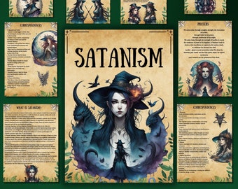 Satanism Grimoire pages, Printable book of shadows, Dark witchcraft, Satanic rituals, Pagan, Witchy, Beginner witch, BOS pages
