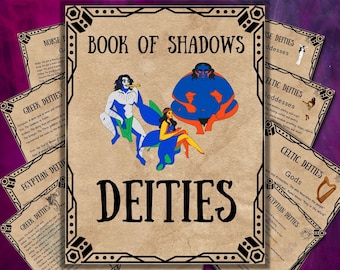 Witchy Gods and Goddesses Guide: Book of Shadows Pages (Digital Download)