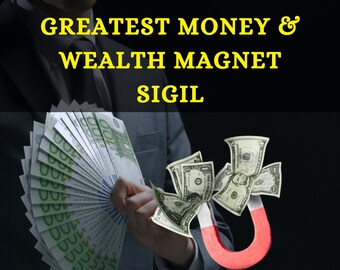 Attract Money Sigil, Wealth Magnet Sigil, Sigil Magick, Money Spell DIY Witchcraft, Manifest money ritual