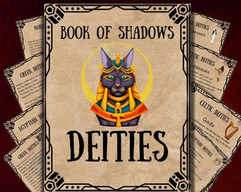 Witchcraft deities, Gods and goddessess, Book of shadows, Grimoire pages, Printable Wicca, occult, pagan, BOS pages, cheat sheet