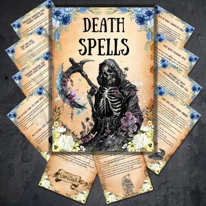 Death Spells Bundle, Book of Spell Pages, Witchcraft, Wicca Magic