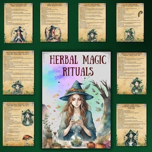 Rituali di magia erboristica segreta, pagine del Grimorio, libro delle ombre stampabile, stregoneria delle erbe Wiccan, pagana, pagine BOS della strega verde