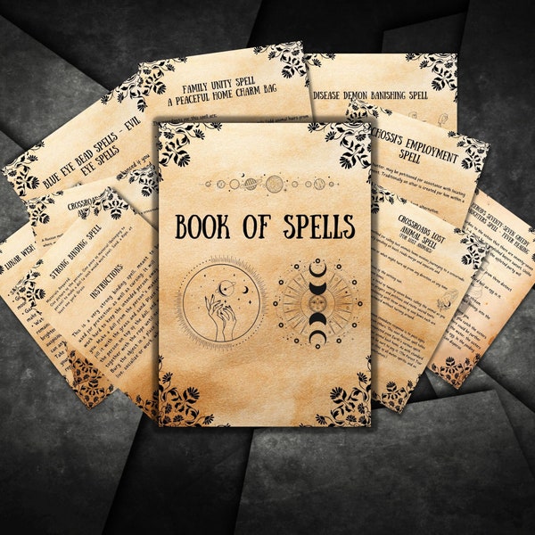 Ultimate Book of spells Pages, witchcraft witchy book, Book Of shadows pages, Beginners Grimoire, Occult, Pagan, Rituals