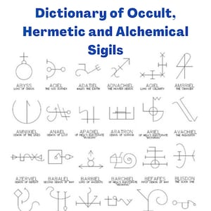 Rare Sigils: Dictionary of sigils 1981, Occult, hermetic and alchemical, vintage witchcraft ebook pdf, occult download