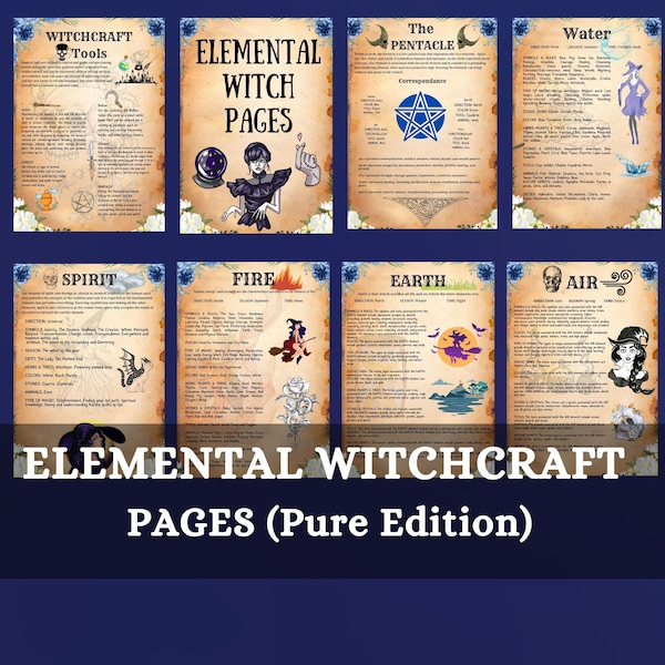 Secret Beginner Witchcraft Pages, Book of shadows, Wicca, printable grimoire, occult, Pagan, BOS pages, witchy Basics, Baby witch rituals