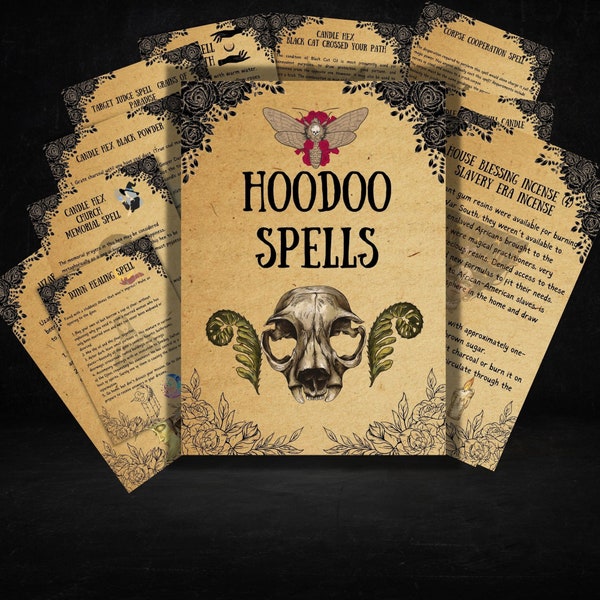 Best Hoodoo Spells, Rare witchy spell book, Book of shadows, waite, Wicca hoodoo magic Spells, Grimoire, Occult, Pagan, witch starter kit