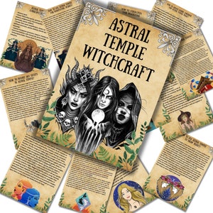 Secret Astral Temple, Grimoire pages, Guide, Book of shadows, Wicca, witchcraft, printable astral grimoire, magic, pagan, rituals, BOS