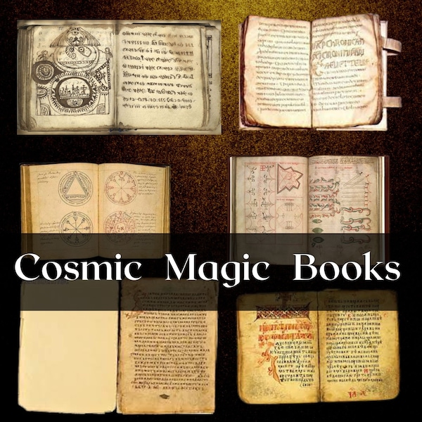 cosmic magic books, witchcraft, planetary magic Bundle, book of shadows, Rare griomoire, witchy Occult book, Astrology Magick Book