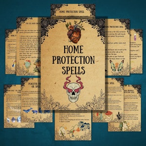 Home protection spells bundle, Book of spells, Occult, Wicca spells, Printable spells pages, pagan, protection spellbook, Grimoire, guide
