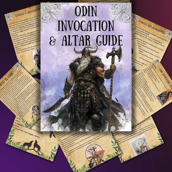 Odin Altar guide, invocation, book of shadows, grimoire pages, Odin magic rituals, wicca witchcraft, Wicca, Norse God Odin Profile