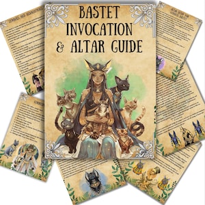 Secret Bastet altar, Prayer, Invocation, Grimoire pages, Egyptian goddess bastet profile, Rituals, Wicca witchcraft, BOS